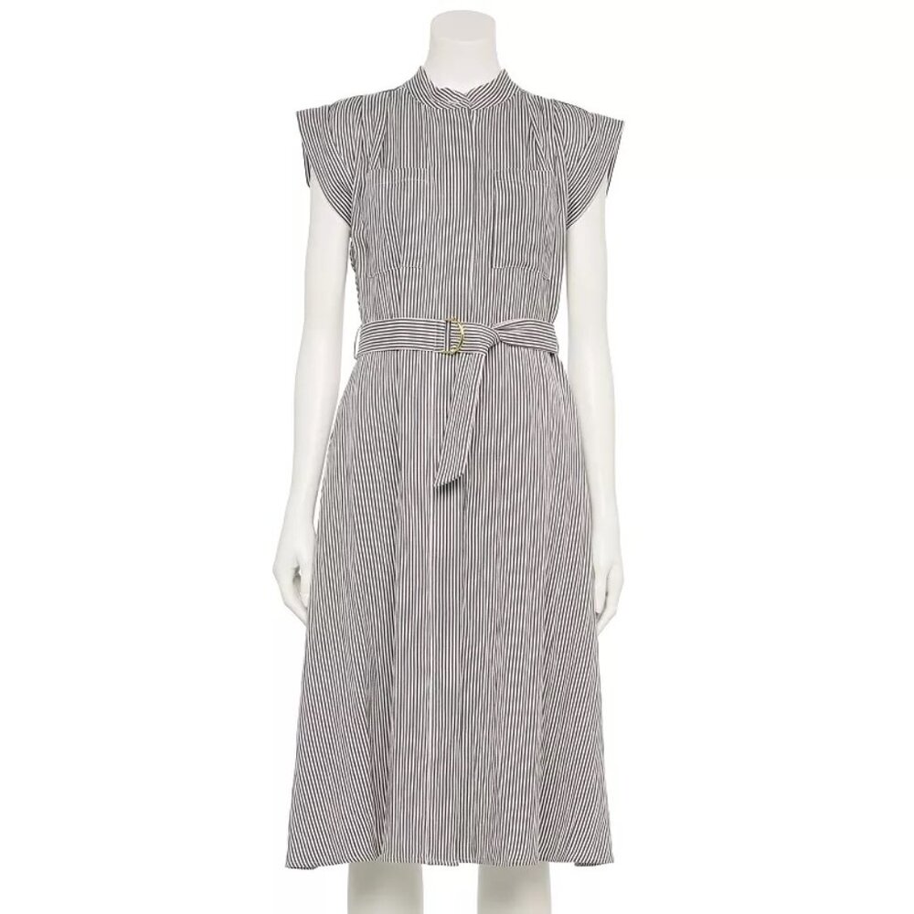 Nine West Midi Shirt Dress Medium - Picture 2 of 12
